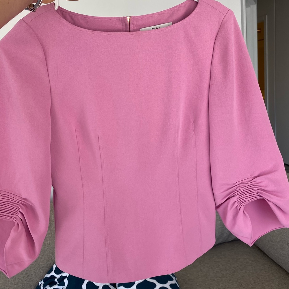 Hot pink tibi blouse